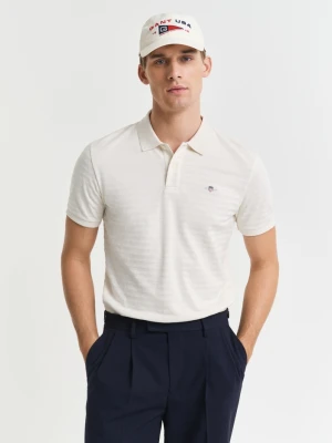 Teksturowana koszulka polo w paski GANT