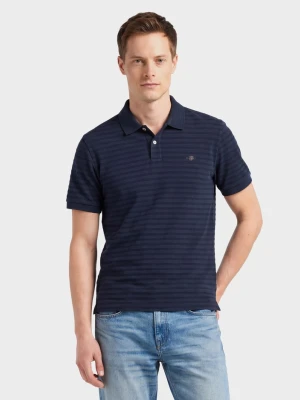 Teksturowana koszulka polo w paski GANT