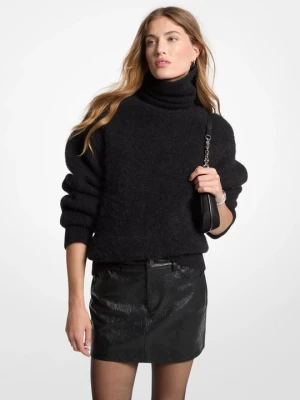 Teksturowana minispódnica Michael Kors CZARNY (Czarny)