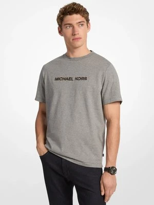 Zdjęcie produktu Teksturowany bawełniany T-shirt z logo Michael Kors