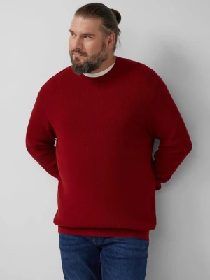 Teksturowany sweter wykonany z czystej bawełny s.Oliver czerwony