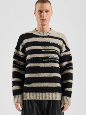 Teksturowany sweter z dzianiny o wyglądzie wełny QS