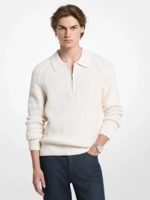 Teksturowany sweter z mieszanki wełny z suwakiem 1 / 4 Michael Kors