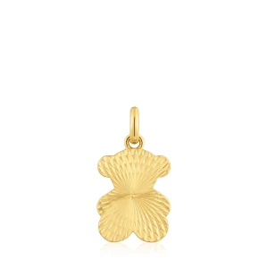 Teksturowany Wisiorek Z Misiem Ze Srebra Powlekanego Złotem 18-Karatowym Tous Sweet Dolls. - Tous