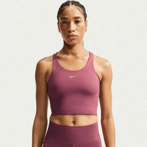 Tempo Dri-FIT Mid Support Crop Bra Tank Nike różowy