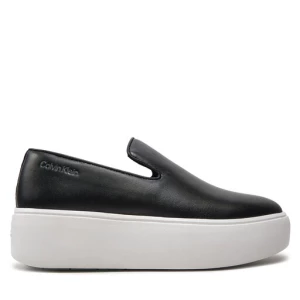 Tenisówki Calvin Klein FLATFORM CUPSOLE SLIP ON LTH HW0HW01893 Czarny