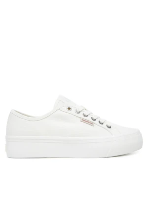 Tenisówki Calvin Klein Jeans Vulc Flatform Ctn Logo Tag YW0YW01838 Biały