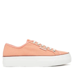 Tenisówki Calvin Klein Jeans Vulc Flatform Ctn Logo Tag YW0YW01838 Pomarańczowy