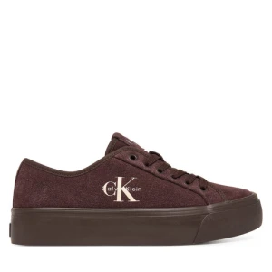 Tenisówki Calvin Klein Vulc Flatf Laceup Suede HW0HW03088 Bordowy