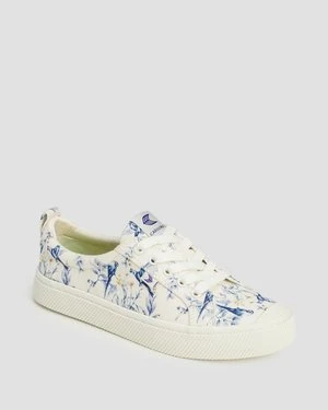 Tenisówki damskie Cariuma OCA Low Canvas White Spectrum Blue Parrot Prin