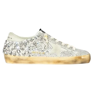 Tenisówki Golden Goose Super-Star, Damskie, Białe Swarovski