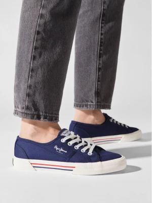 Tenisówki Pepe Jeans Brady W Basic PLS31287 Granatowy