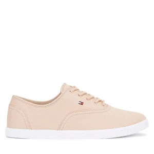 Tenisówki Tommy Hilfiger Canvas Lace Up Sneaker FW0FW07805 Beżowy