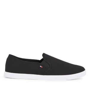 Tenisówki Tommy Hilfiger Canvas Slip-On Sneaker FW0FW07806 Czarny