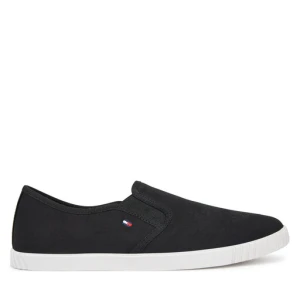 Tenisówki Tommy Hilfiger Canvas Slip-On Sneaker FW0FW08640 Czarny