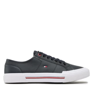 Tenisówki Tommy Hilfiger Core Corporate Vulc Leather FM0FM04561 Granatowy