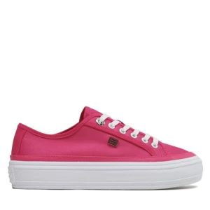 Tenisówki Tommy Hilfiger Essential Vulc Canvas Sneaker FW0FW07459 Bright Cerise Pink T1K