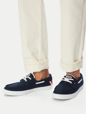 Tenisówki Tommy Hilfiger Th Boat Vulc Sneaker Canvas FM0FM05877 Granatowy