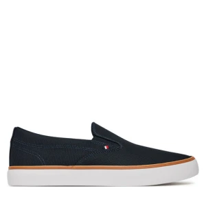 Tenisówki Tommy Hilfiger Th Hi Vulc Core Low Ii Slipon FM0FM05514 Granatowy