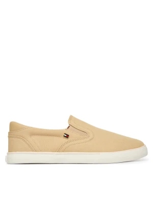Tenisówki Tommy Hilfiger Th Low Profile Slip On FW0FW09103 Beżowy