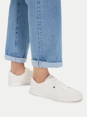 Tenisówki Tommy Hilfiger Th Low Profile Vulc Canvas FW0FW09102 Biały