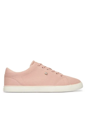 Tenisówki Tommy Hilfiger Th Low Profile Vulc Canvas FW0FW09102 Różowy