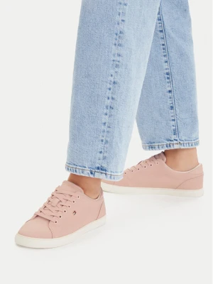 Tenisówki Tommy Hilfiger Th Low Profile Vulc Canvas FW0FW09102 Różowy