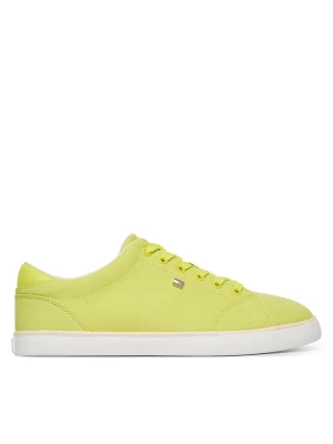 Tenisówki Tommy Hilfiger Th Low Profile Vulc Canvas FW0FW09102 Żółty