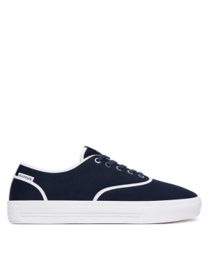 Tenisówki Tommy Hilfiger Th Vulc Cup Long Lace Canvas FM0FM05874 Granatowy