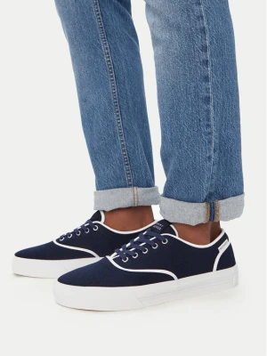 Tenisówki Tommy Hilfiger Th Vulc Cup Long Lace Canvas FM0FM05874 Granatowy