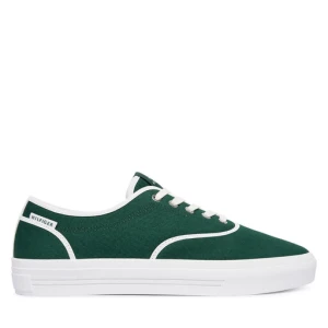 Tenisówki Tommy Hilfiger Th Vulc Cup Long Lace Canvas FM0FM05874 Zielony