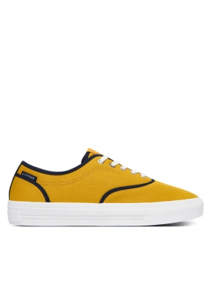 Tenisówki Tommy Hilfiger Th Vulc Cup Long Lace Canvas FM0FM05874 Żółty
