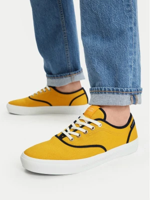 Tenisówki Tommy Hilfiger Th Vulc Cup Long Lace Canvas FM0FM05874 Żółty
