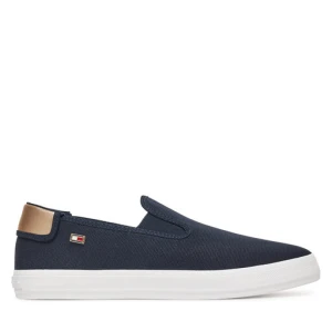 Tenisówki Tommy Hilfiger Vulc Canvas Slip-On Sneaker FW0FW08645 Granatowy