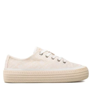 Tenisówki Tommy Hilfiger Vulc Rope Monogram White Denim FW0FW07254 Beżowy