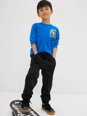 Termiczne spodnie bojówki z podszewką z dżerseju bonprix