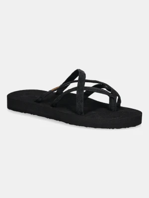 Teva japonki Olowahu damskie kolor czarny na płaskim obcasie 6840