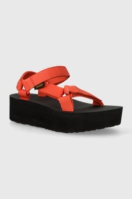 Teva sandały Flatform Universal damskie kolor pomarańczowy na platformie 1008844
