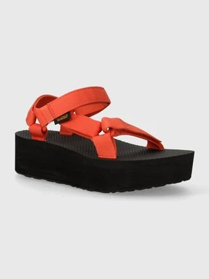 Teva sandały Flatform Universal damskie kolor pomarańczowy na platformie 1008844