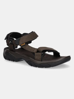 Teva sandały męskie nubukowe Terra Fi 5 Universal Leather brązowy