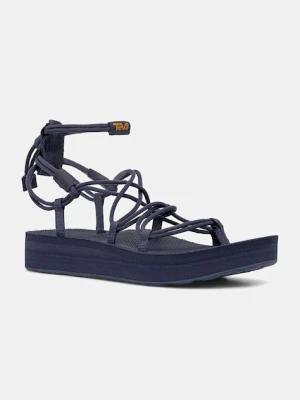 Teva sandały Midform Infinity damskie kolor granatowy na platformie 1127890