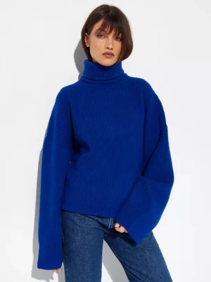 The Attico Niebieski sweter oversize Grace rozmiar