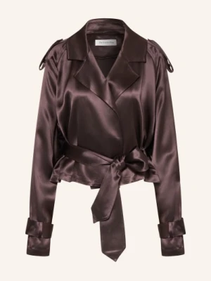 The Frankie Shop Bluzka Kopertowa Simona Z Satyny braun
