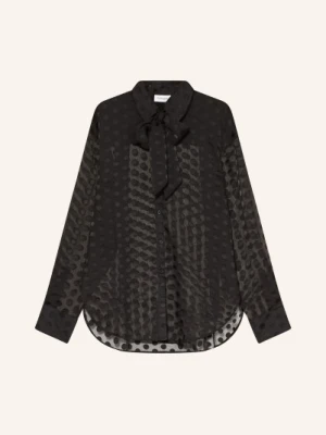 The Frankie Shop Bluzka Z Kokardą Peri Sheer schwarz