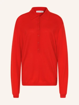 The Frankie Shop Dzianinowa Koszulka Polo Tala Z Dodatkiem Lnu rot