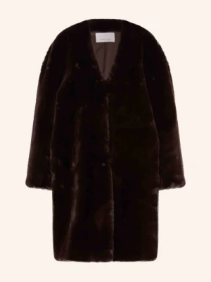 The Frankie Shop Płaszcz Ze Sztucznego Futra Matera braun