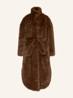 The Frankie Shop Płaszcz Ze Sztucznego Futra Ravello braun