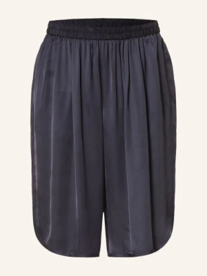 The Frankie Shop Satynowe Bermudy Nelis blau GRANATOWY