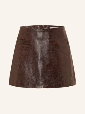 The Frankie Shop Skórzana Spódnica Rory braun