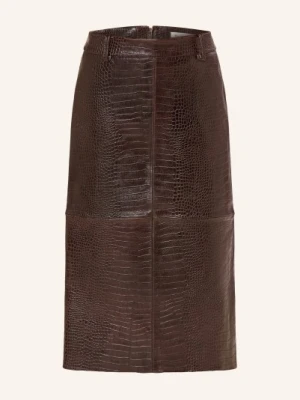 The Frankie Shop Skórzana Spódnica Taney braun